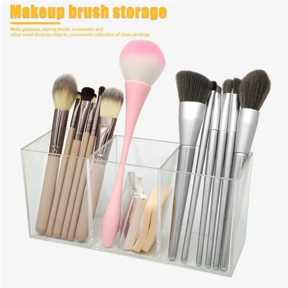 Clear Makeup Brush Organizer🌷🦋,Acrylic Cosmetic Brushes Storage Holder 🦋
